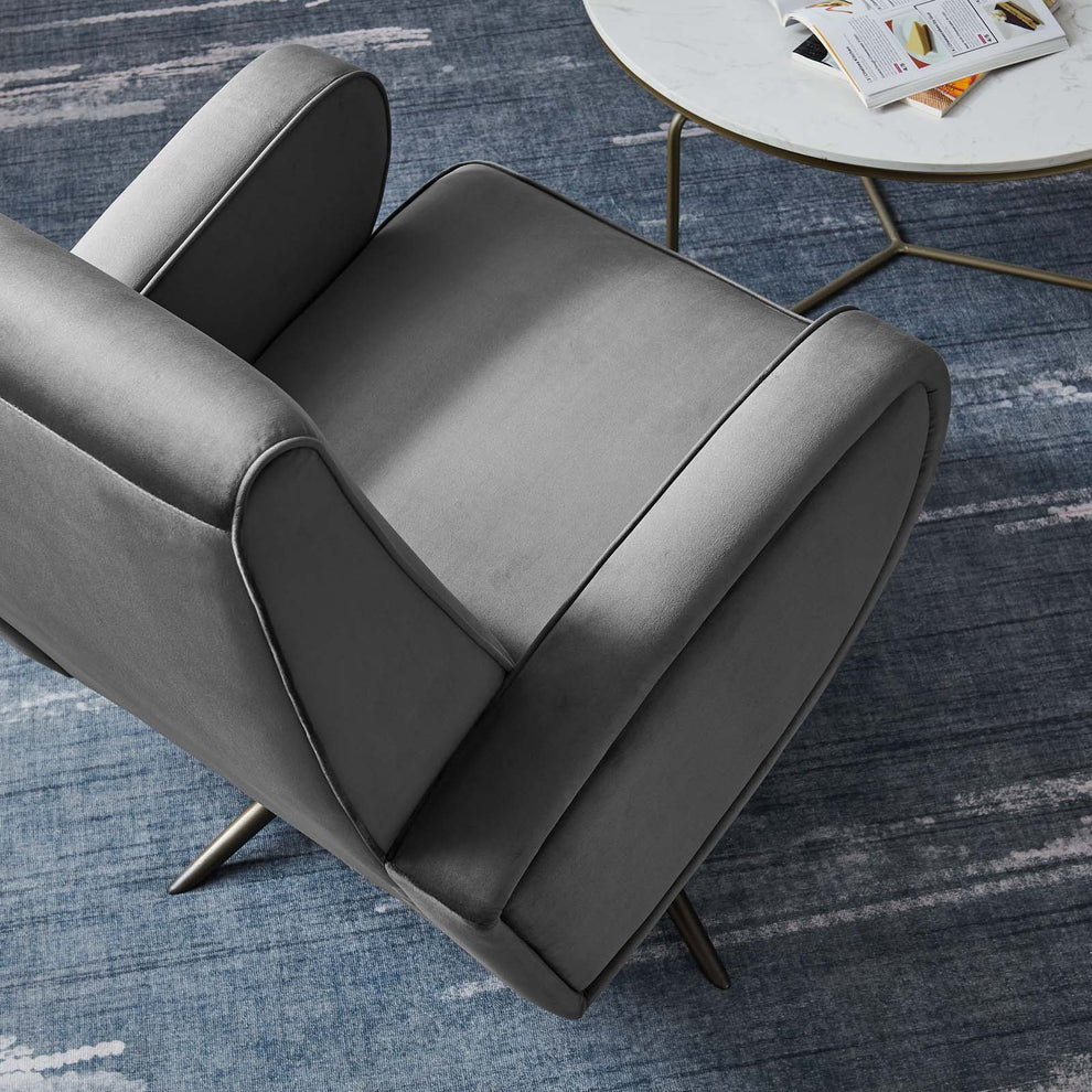 Superior Performance Velvet Swivel Chair By Modway - EEI-5027 | Lounge Chairs | Modishstore - 7