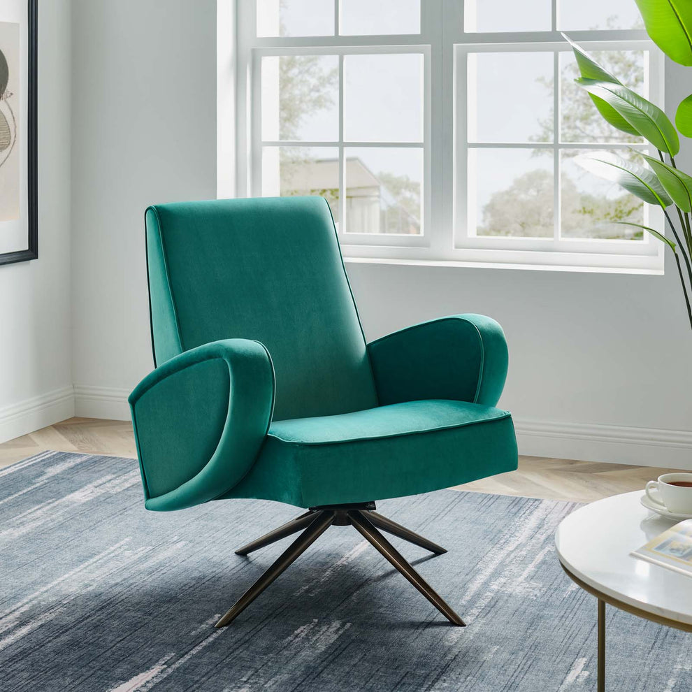 Superior Performance Velvet Swivel Chair By Modway - EEI-5027 | Lounge Chairs | Modishstore - 16