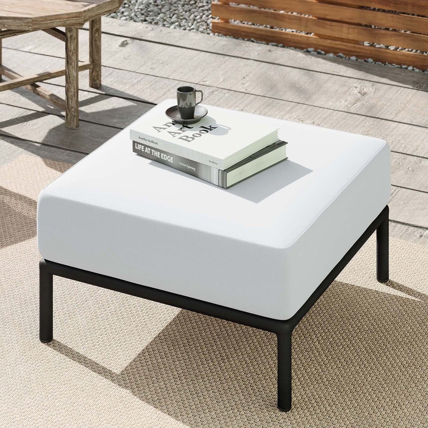 Hanalei Outdoor Patio Ottoman By Modway - EEI-5029 | Outdoor Ottomans | Modishstore - 5