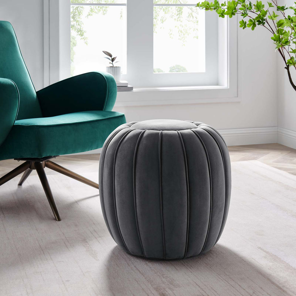 Celebrate Channel Tufted Performance Velvet Ottoman By Modway - EEI-5034 | Ottomans | Modishstore - 1
