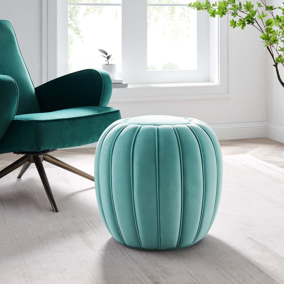 Celebrate Channel Tufted Performance Velvet Ottoman By Modway - EEI-5034 | Ottomans | Modishstore - 7