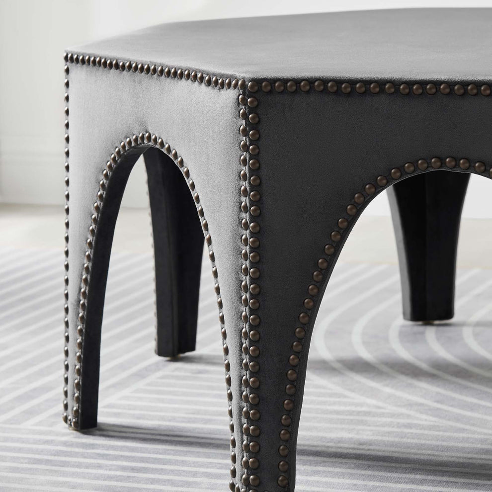Victory Performance Velvet Ottoman By Modway - EEI-5035 | Ottomans | Modishstore - 5