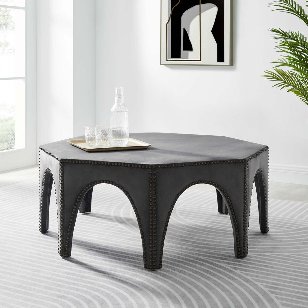 Victory Performance Velvet Ottoman By Modway - EEI-5035 | Ottomans | Modishstore - 1
