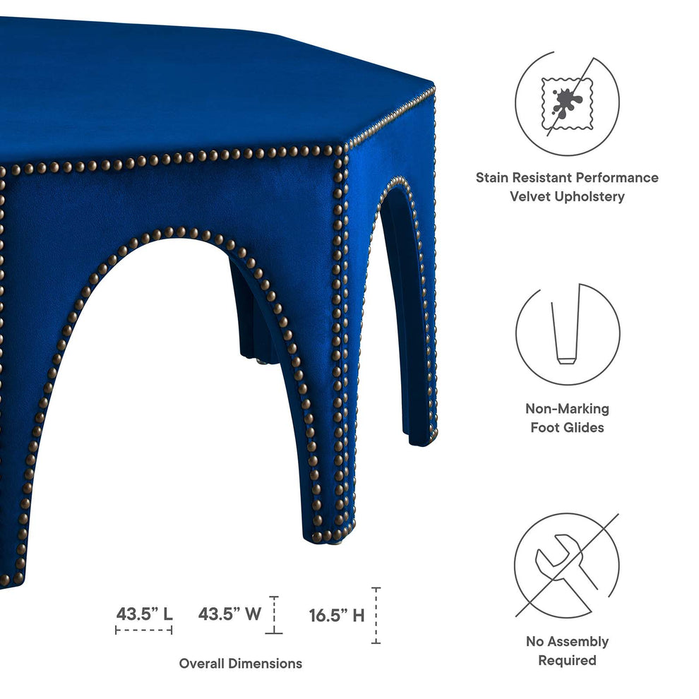Victory Performance Velvet Ottoman By Modway - EEI-5035 | Ottomans | Modishstore - 17