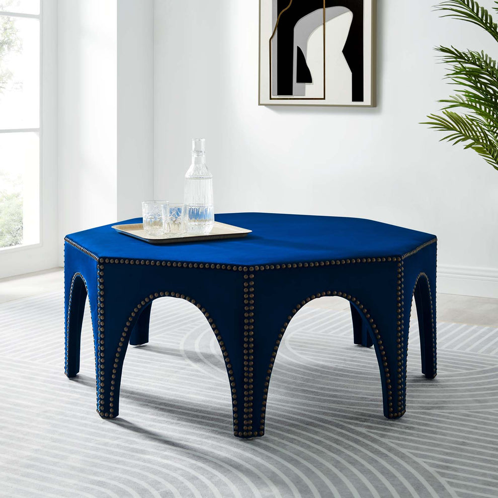 Victory Performance Velvet Ottoman By Modway - EEI-5035 | Ottomans | Modishstore - 15