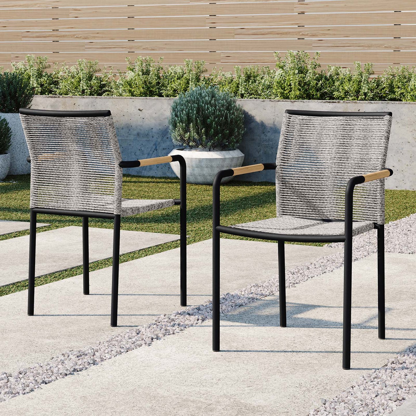 Serenity Outdoor Patio Armchairs Set of 2 By Modway - EEI-5036 | Outdoor Chairs | Modishstore - 1