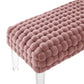 Prologue Woven Performance Velvet Ottoman By Modway - EEI-5037 | Ottomans | Modishstore - 3