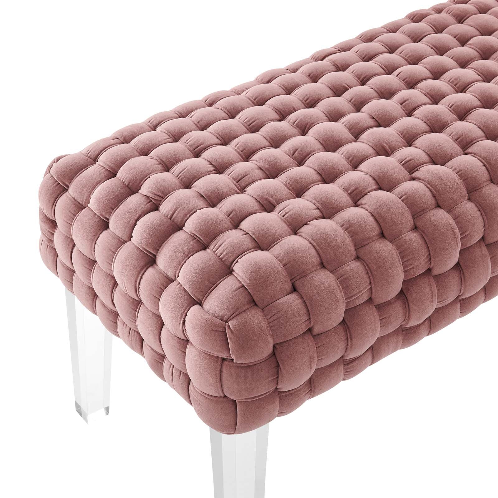 Prologue Woven Performance Velvet Ottoman By Modway - EEI-5037 | Ottomans | Modishstore - 3
