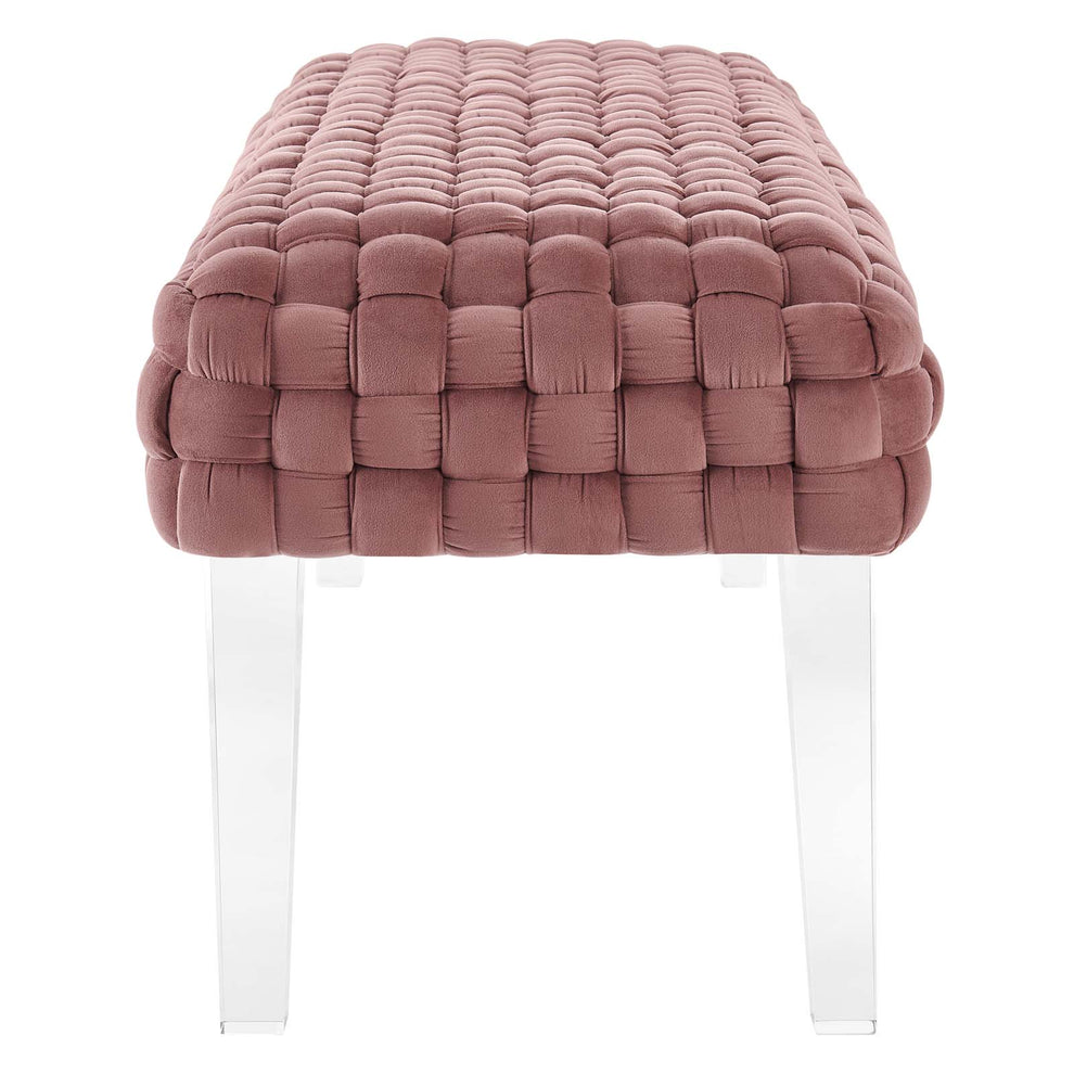 Prologue Woven Performance Velvet Ottoman By Modway - EEI-5037 | Ottomans | Modishstore - 4