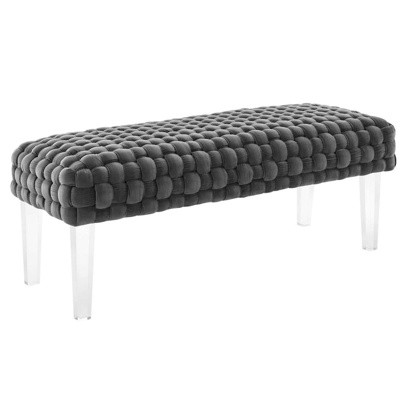 Prologue Woven Performance Velvet Ottoman By Modway - EEI-5037 | Ottomans | Modishstore - 8