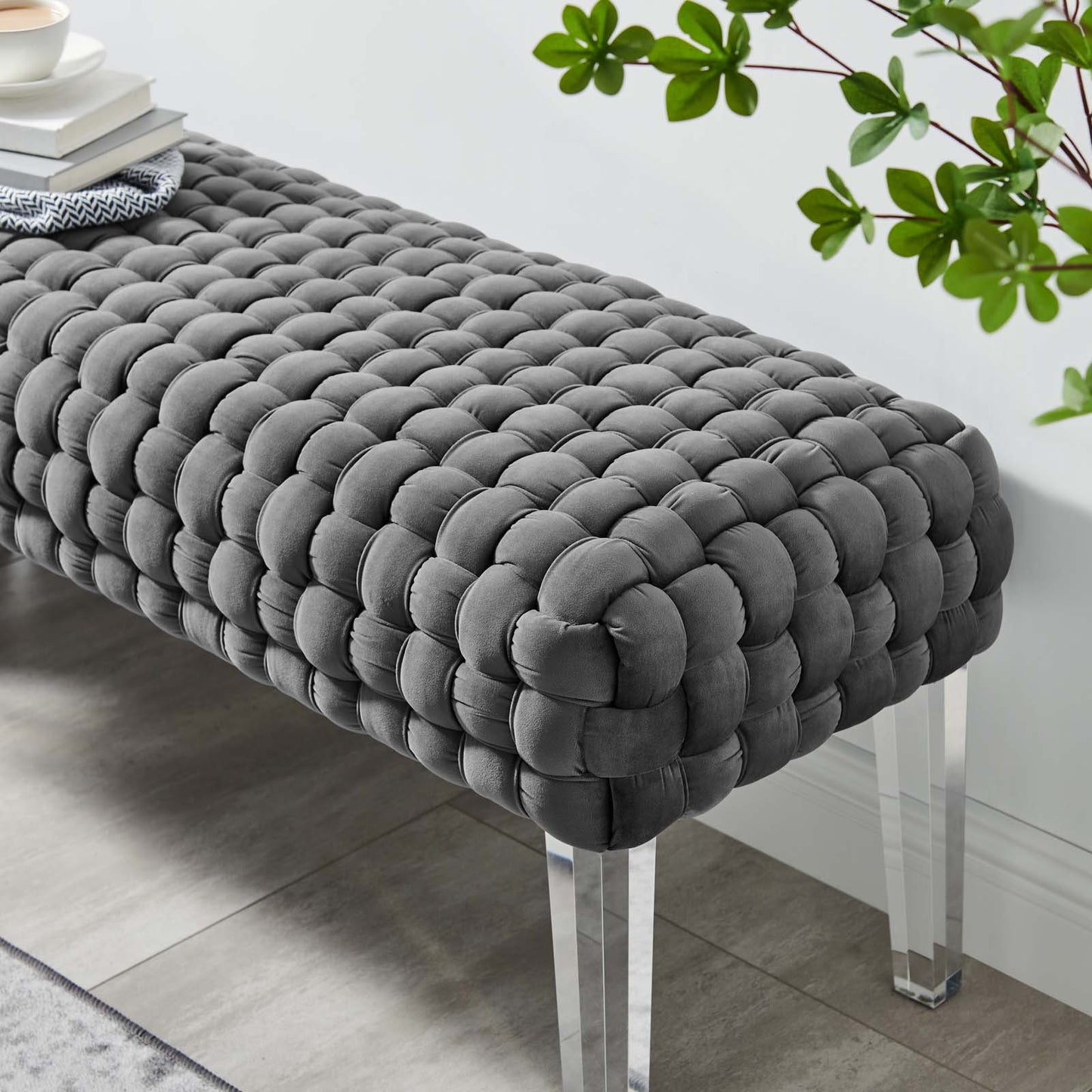 Prologue Woven Performance Velvet Ottoman By Modway - EEI-5037 | Ottomans | Modishstore - 13