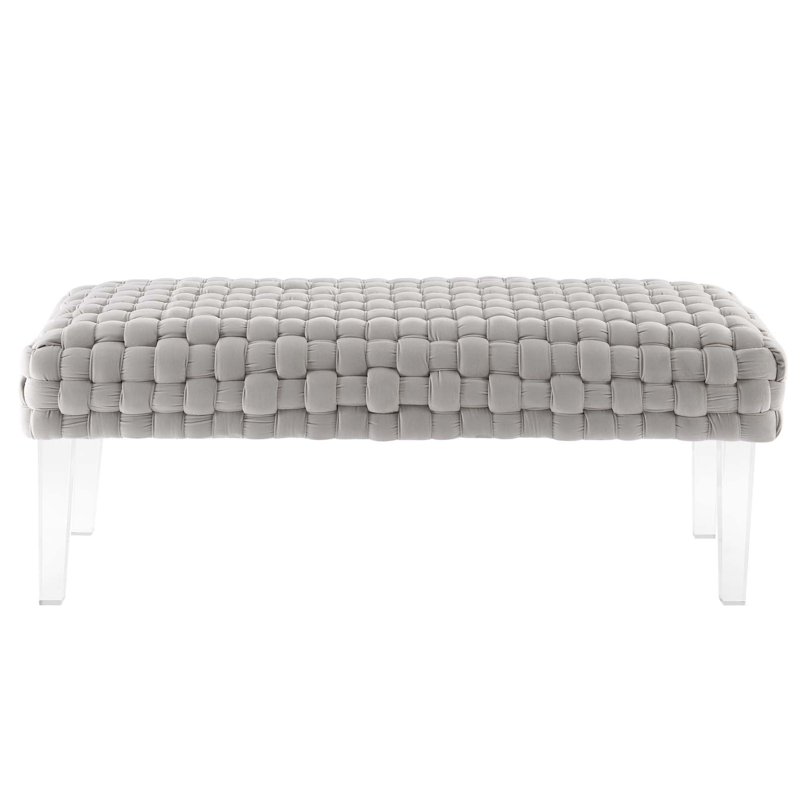 Prologue Woven Performance Velvet Ottoman By Modway - EEI-5037 | Ottomans | Modishstore - 18
