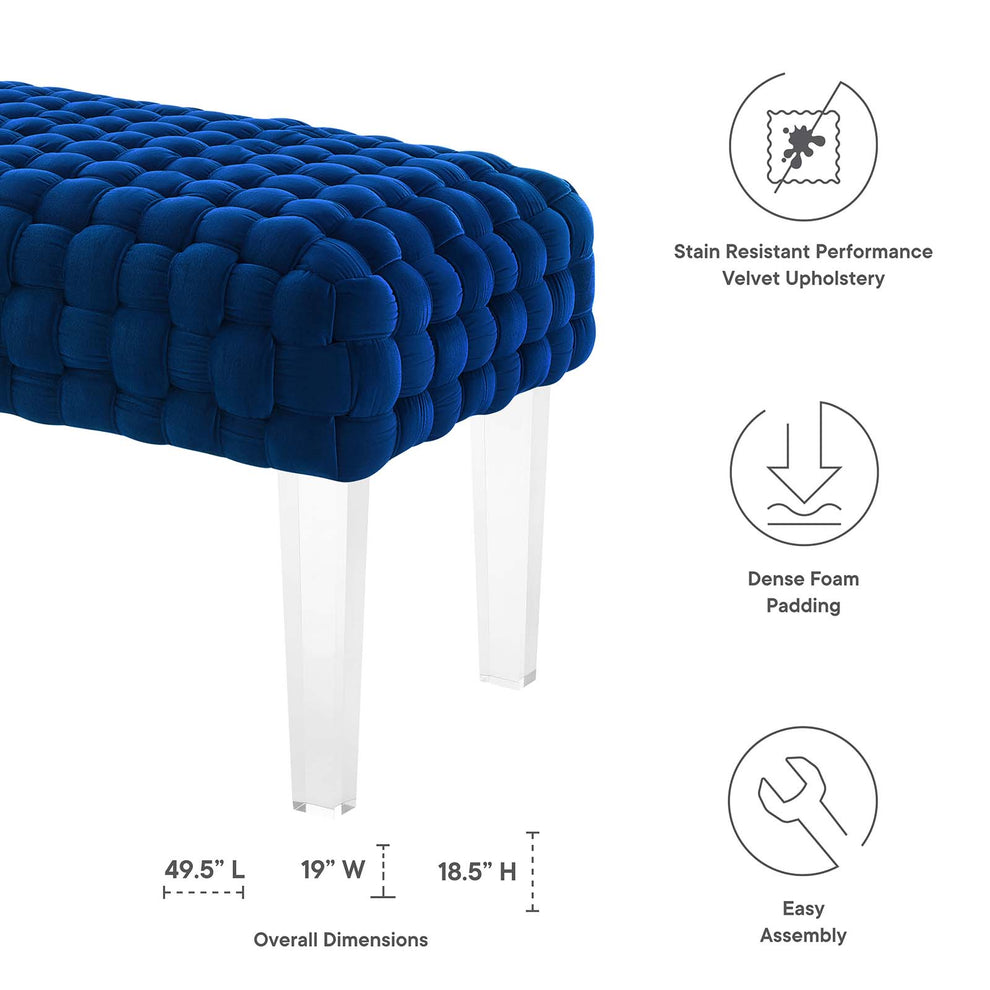 Prologue Woven Performance Velvet Ottoman By Modway - EEI-5037 | Ottomans | Modishstore - 26