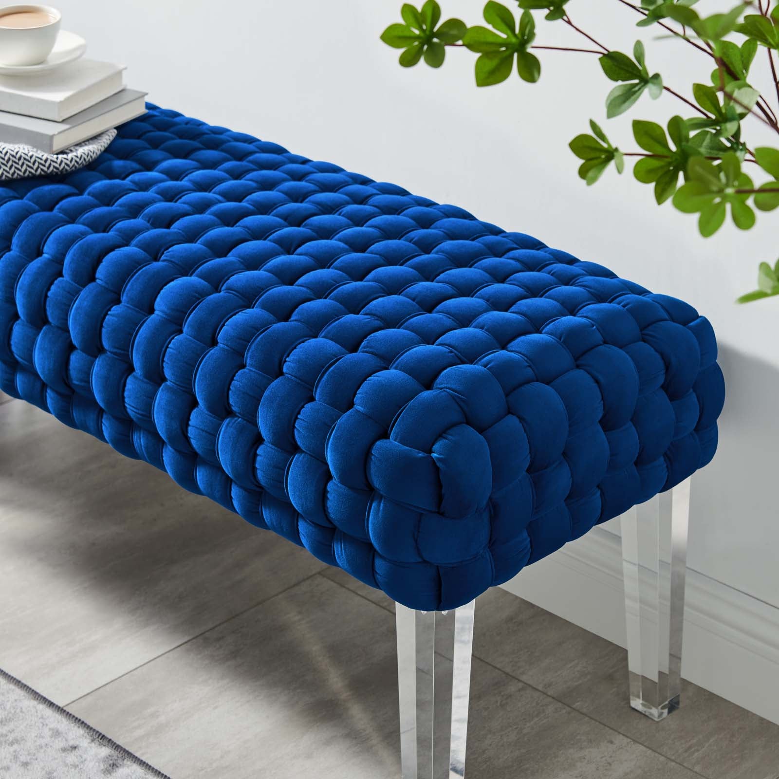 Prologue Woven Performance Velvet Ottoman By Modway - EEI-5037 | Ottomans | Modishstore - 27