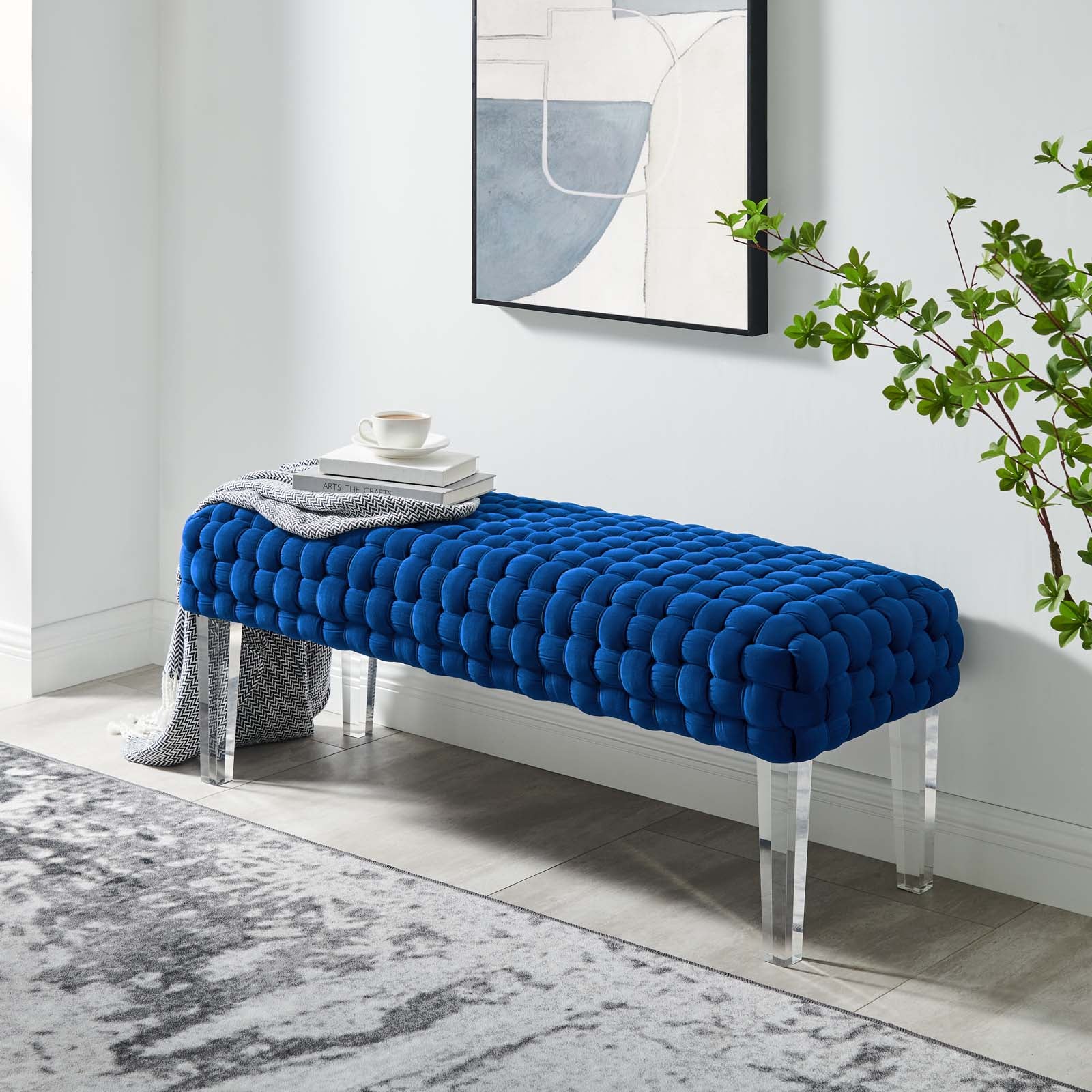Prologue Woven Performance Velvet Ottoman By Modway - EEI-5037 | Ottomans | Modishstore - 28