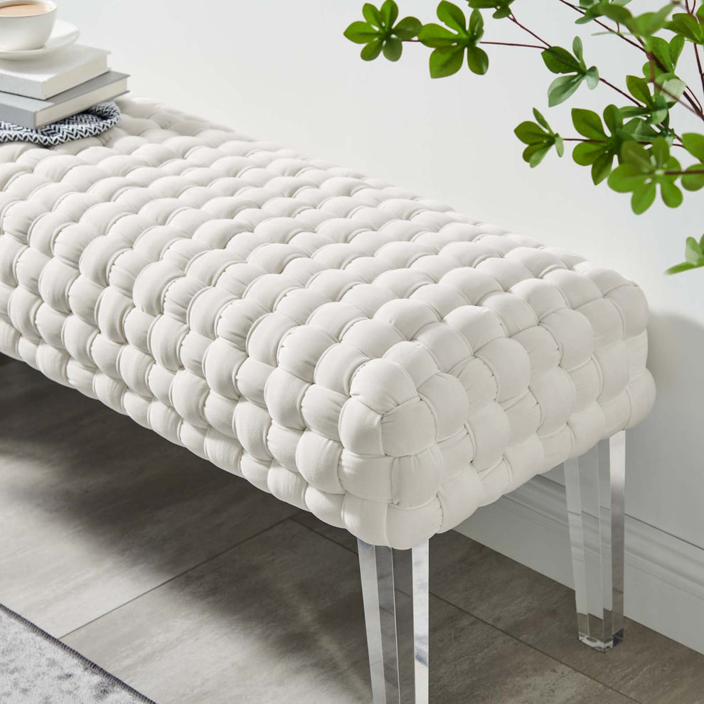 Prologue Woven Performance Velvet Ottoman By Modway - EEI-5037 | Ottomans | Modishstore - 34