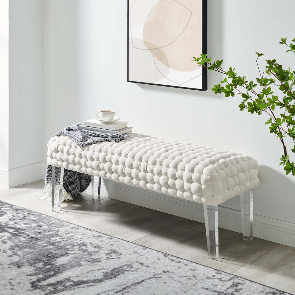 Prologue Woven Performance Velvet Ottoman By Modway - EEI-5037 | Ottomans | Modishstore - 35