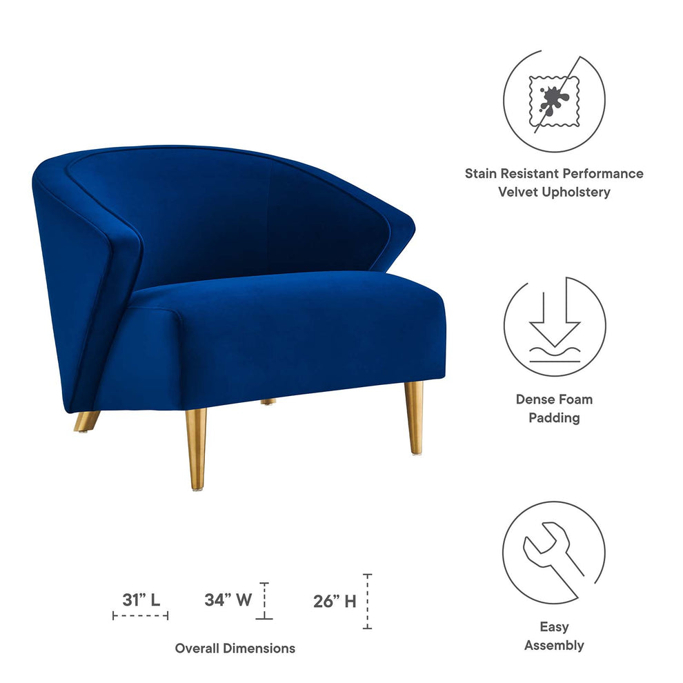 Odyssey Performance Velvet Armchair By Modway - EEI-5038 | Armchairs | Modishstore - 10