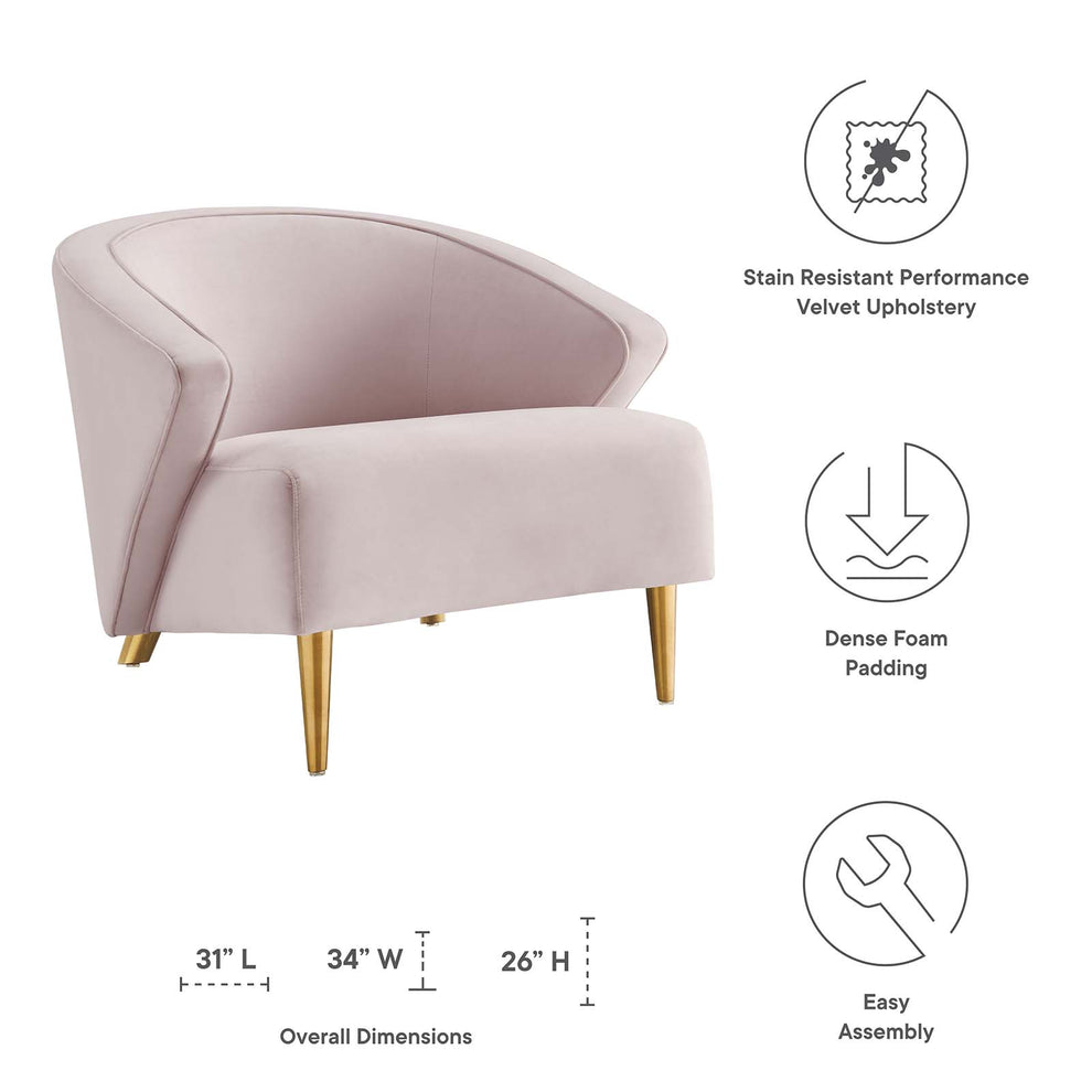 Odyssey Performance Velvet Armchair By Modway - EEI-5038 | Armchairs | Modishstore - 18