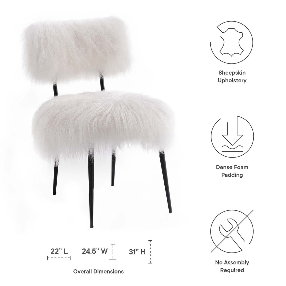Skylar Sheepskin Chair By Modway - EEI-5039 | Armchairs | Modishstore - 3