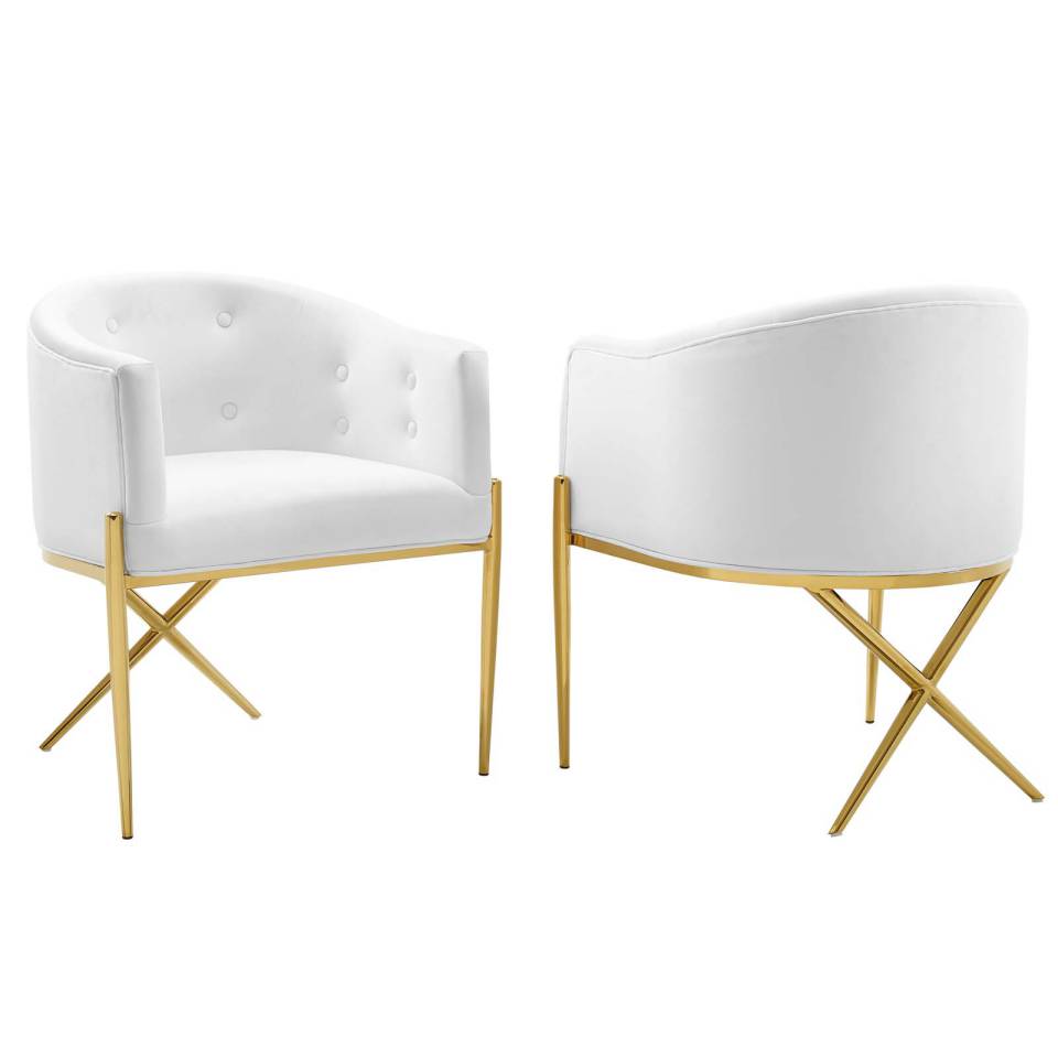 Modway Savour Accent Dining Armchair Performance Velvet Set of 2 - EEI-5042 | Armchairs | Modishstore - 9