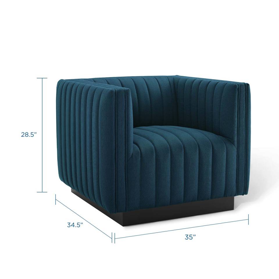 Modway Conjure Tufted Armchair Upholstered Fabric Set of 2 - EEI-5045 | Armchairs | Modishstore - 6
