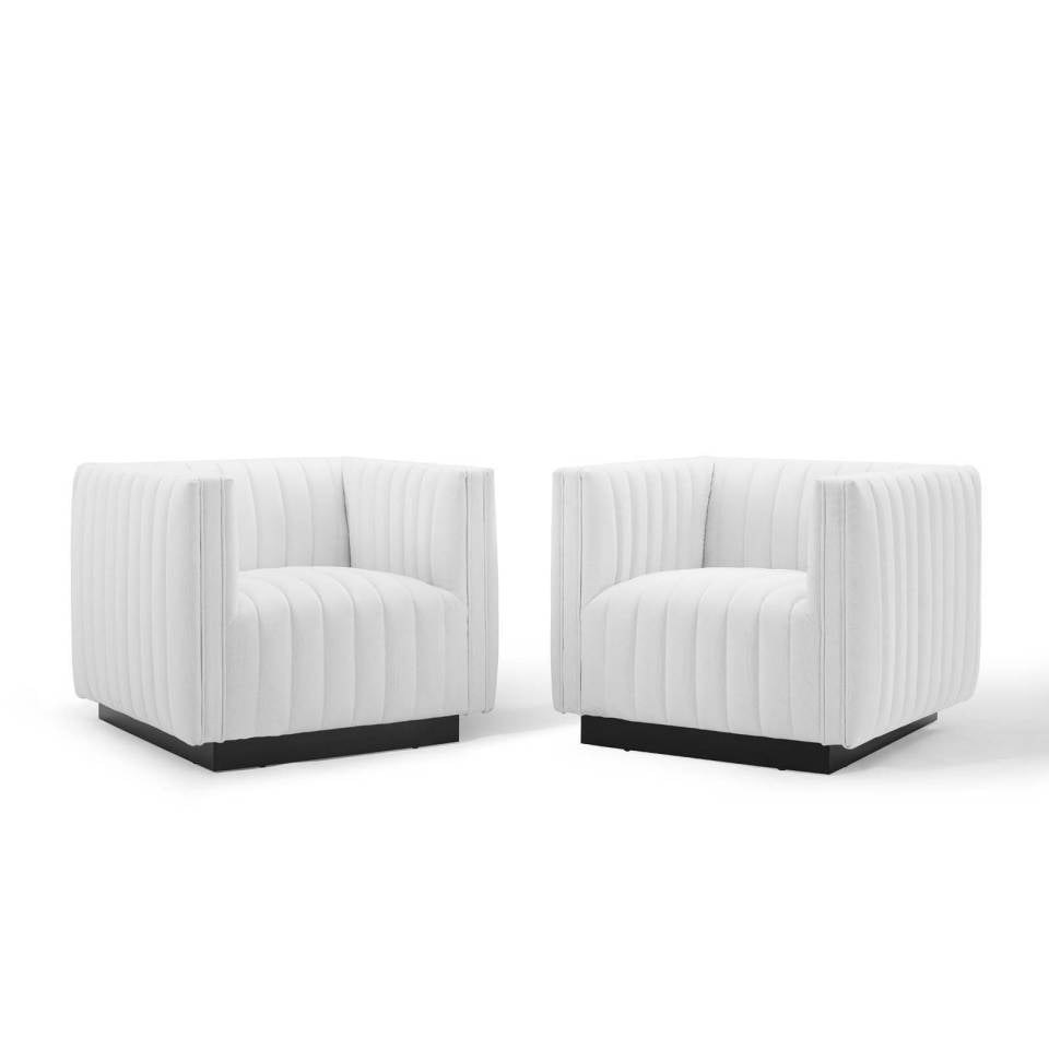 Modway Conjure Tufted Armchair Upholstered Fabric Set of 2 - EEI-5045 | Armchairs | Modishstore - 10