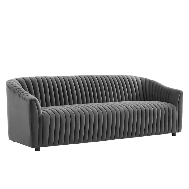 Announce Performance Velvet Channel Tufted Sofa By Modway - EEI-5053 | Sofas | Modishstore - 2