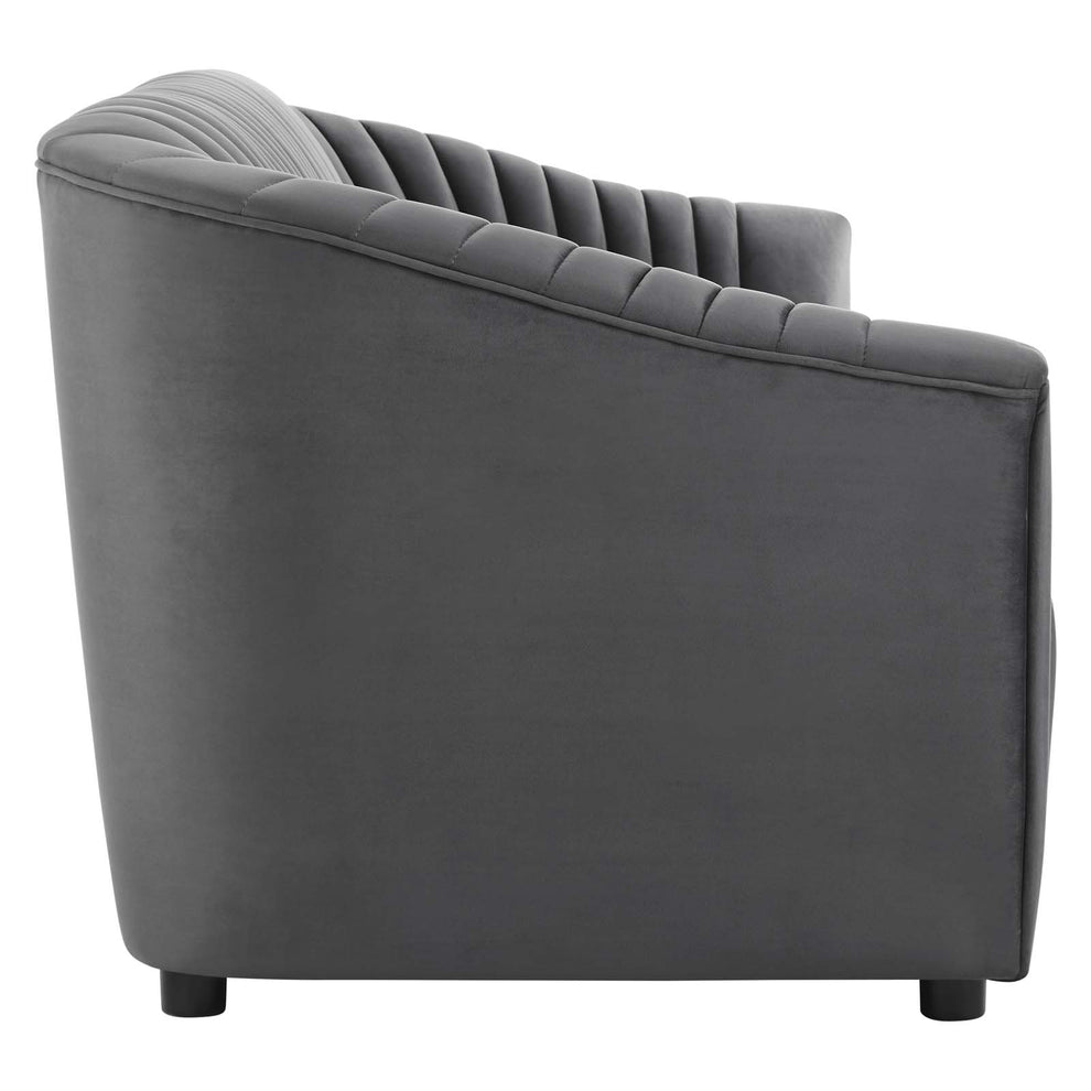 Announce Performance Velvet Channel Tufted Sofa By Modway - EEI-5053 | Sofas | Modishstore - 3