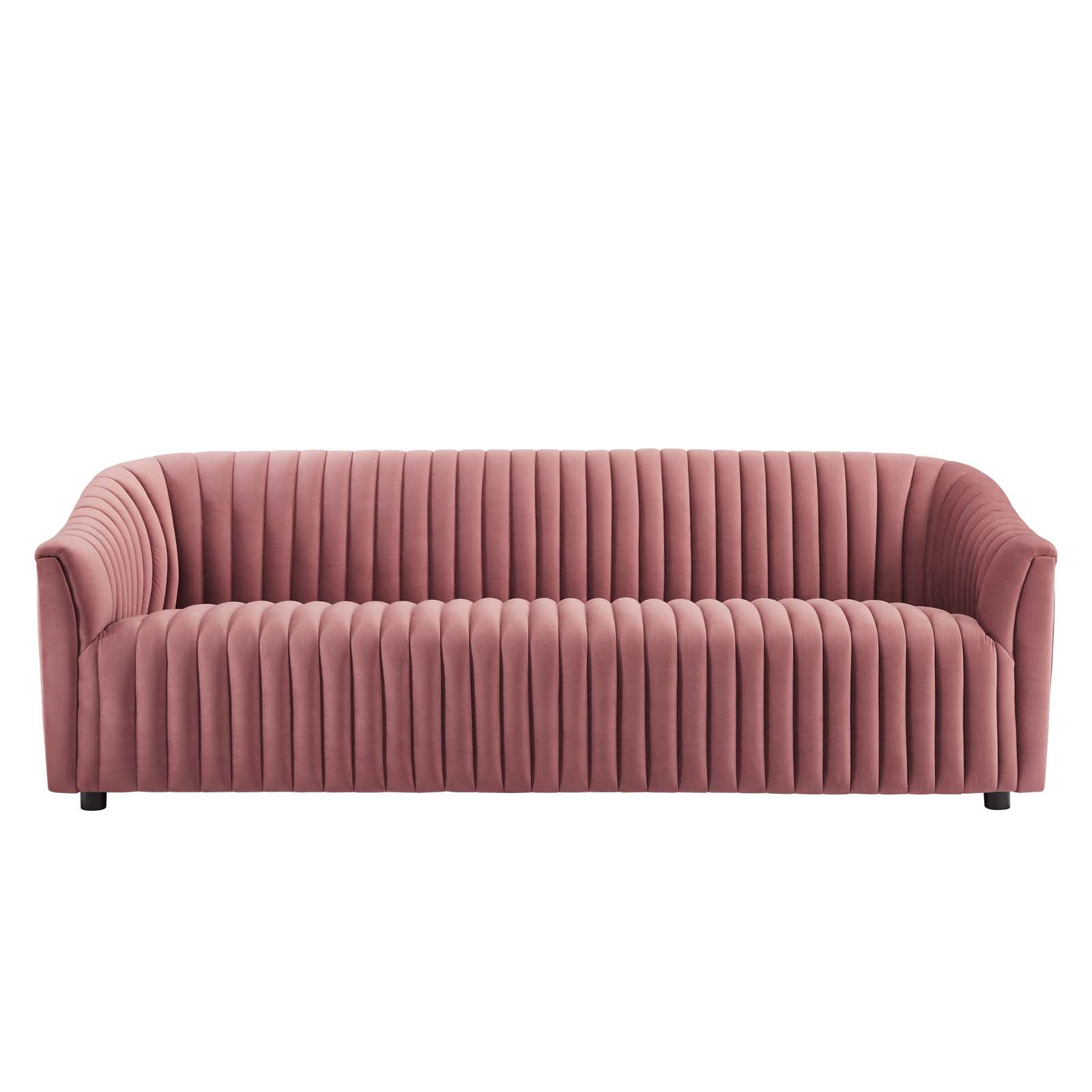 Announce Performance Velvet Channel Tufted Sofa By Modway - EEI-5053 | Sofas | Modishstore - 13