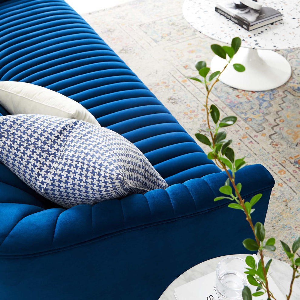 Announce Performance Velvet Channel Tufted Sofa By Modway - EEI-5053 | Sofas | Modishstore - 22