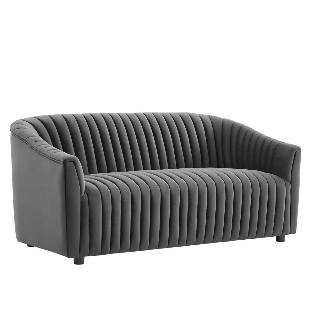 Announce Performance Velvet Channel Tufted Loveseat By Modway - EEI-5054 | Loveseats | Modishstore - 2