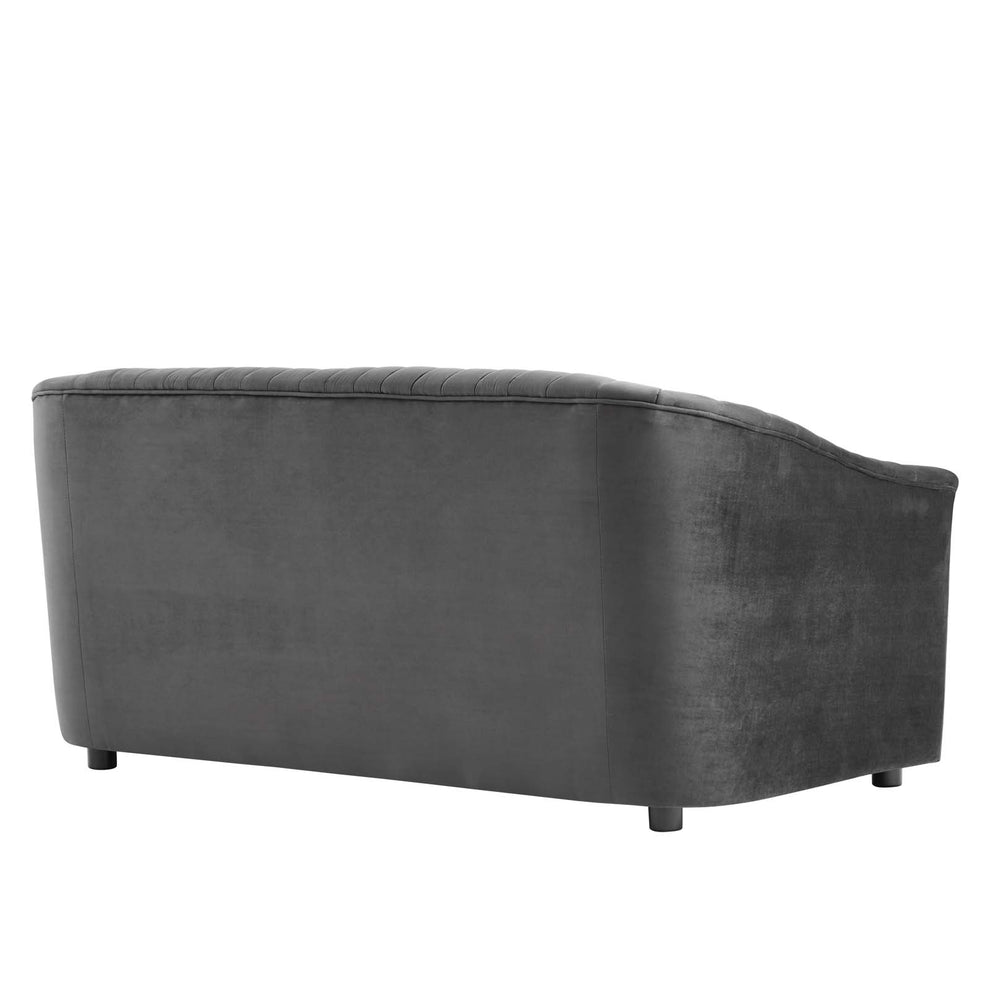 Announce Performance Velvet Channel Tufted Loveseat By Modway - EEI-5054 | Loveseats | Modishstore - 4