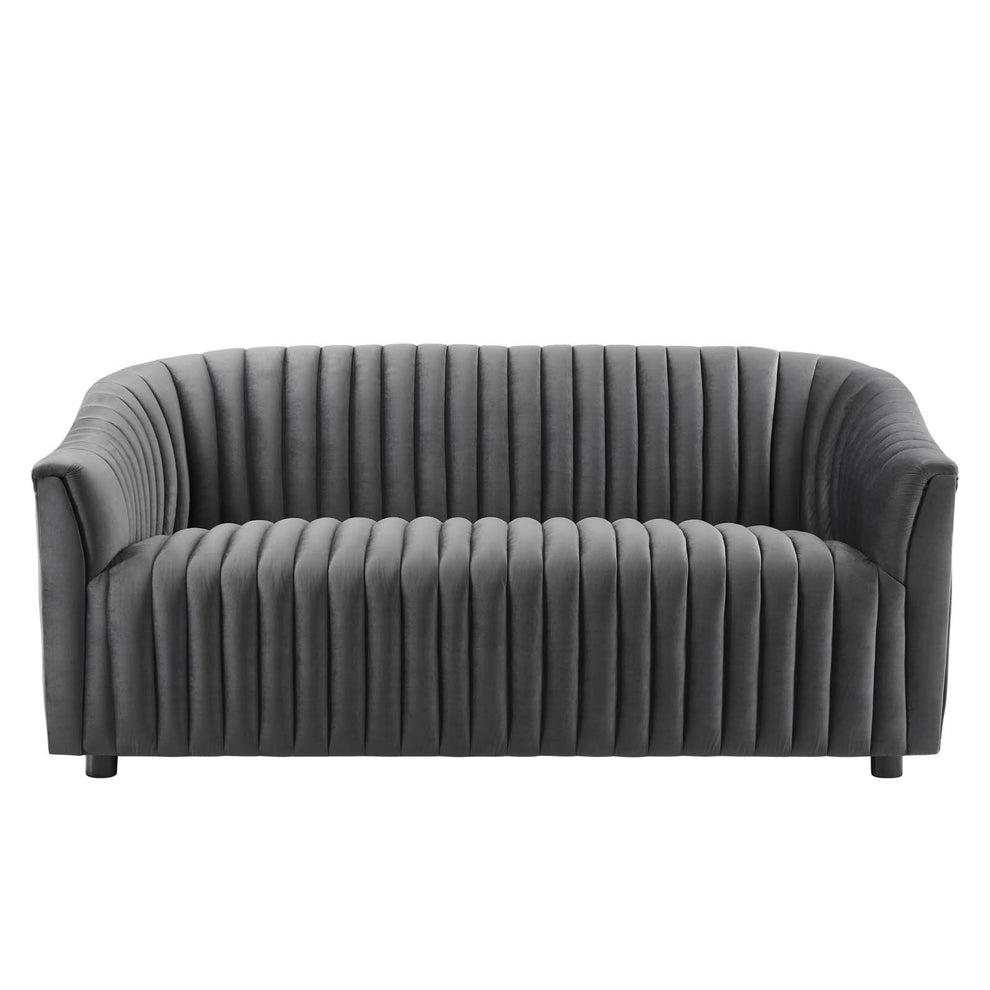 Announce Performance Velvet Channel Tufted Loveseat By Modway - EEI-5054 | Loveseats | Modishstore - 6