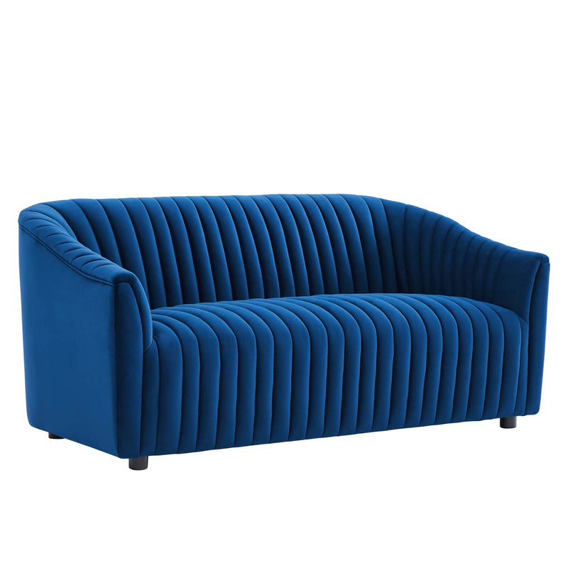 Announce Performance Velvet Channel Tufted Loveseat By Modway - EEI-5054 | Loveseats | Modishstore - 17