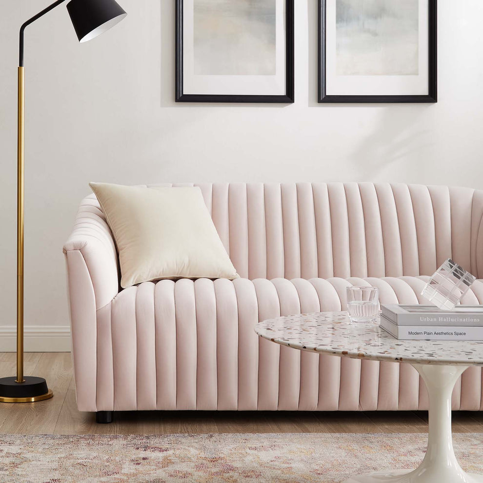 Announce Performance Velvet Channel Tufted Loveseat By Modway - EEI-5054 | Loveseats | Modishstore - 30