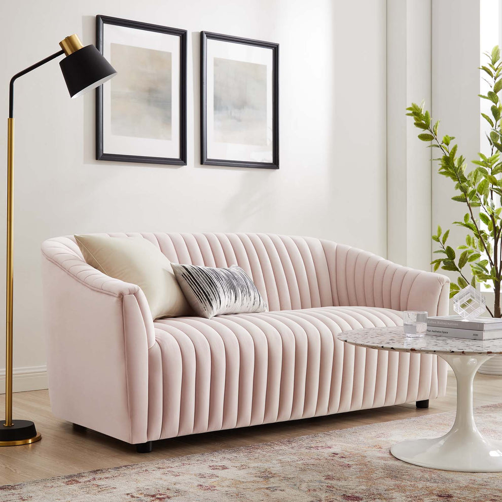 Announce Performance Velvet Channel Tufted Loveseat By Modway - EEI-5054 | Loveseats | Modishstore - 32