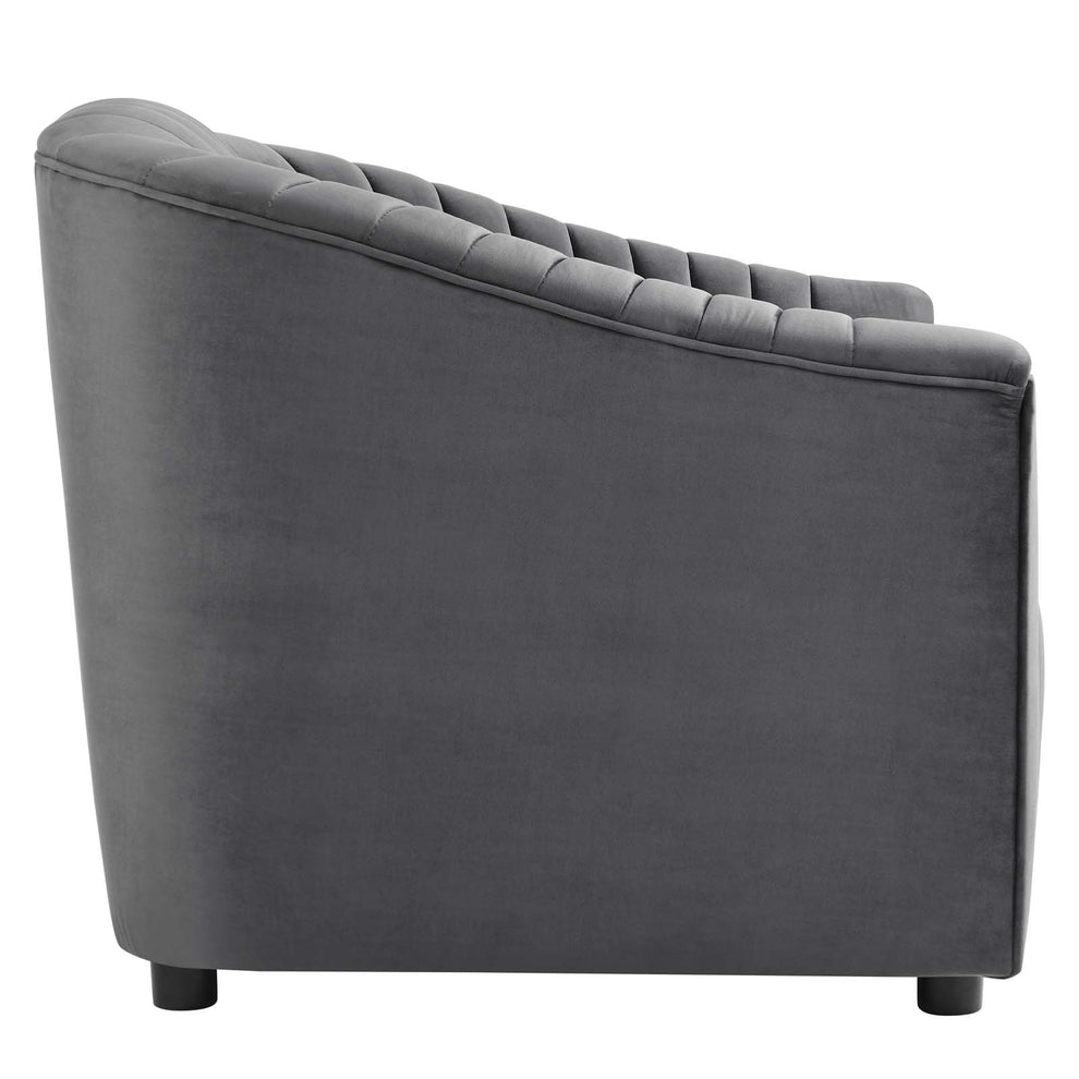 Announce Performance Velvet Channel Tufted Armchair By Modway - EEI-5055 | Armchairs | Modishstore - 3