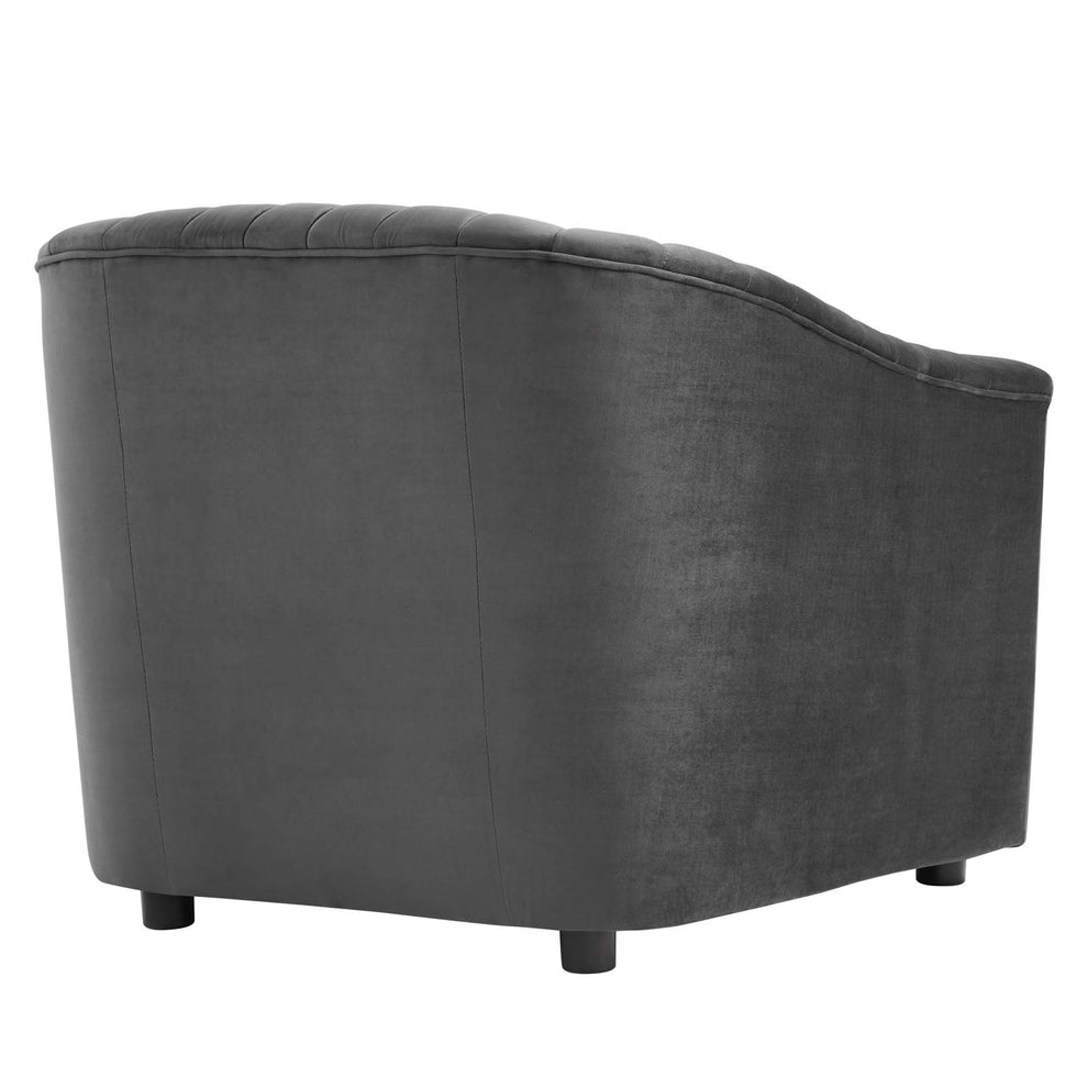 Announce Performance Velvet Channel Tufted Armchair By Modway - EEI-5055 | Armchairs | Modishstore - 4