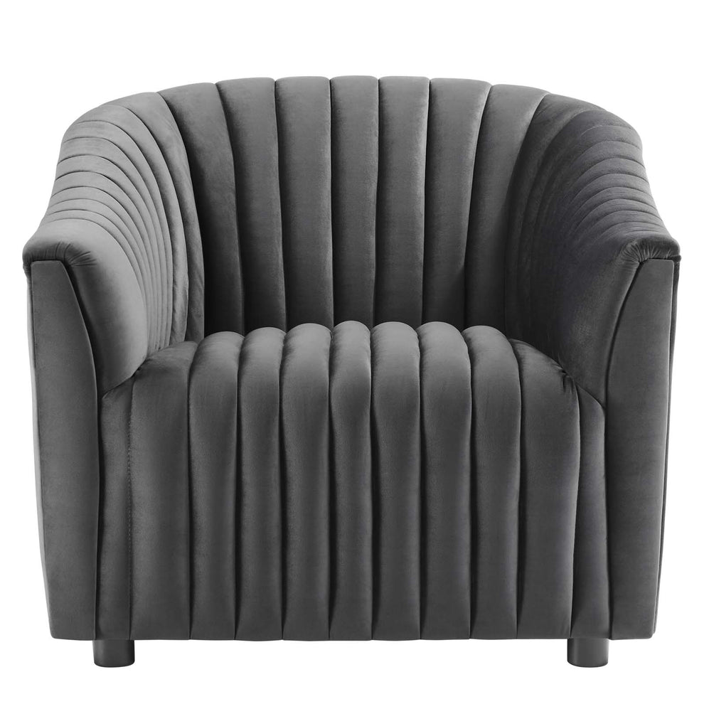 Announce Performance Velvet Channel Tufted Armchair By Modway - EEI-5055 | Armchairs | Modishstore - 6