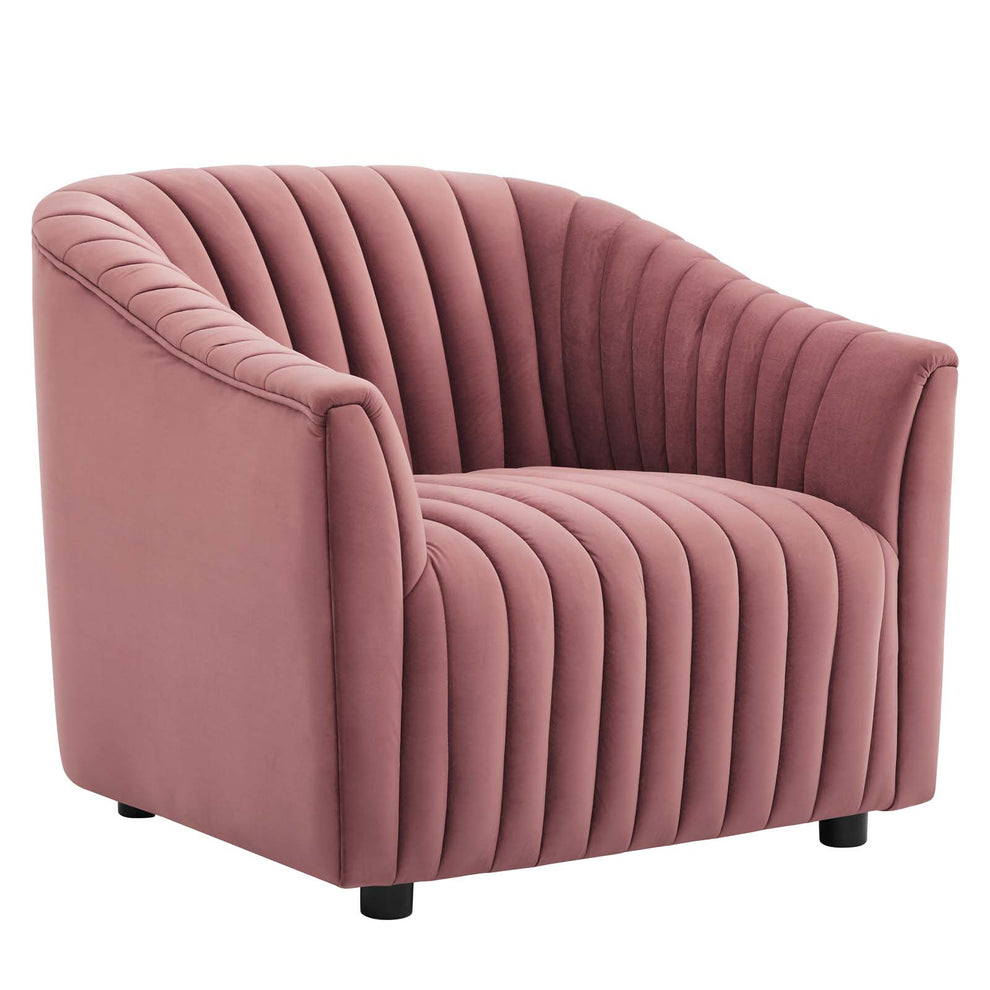 Announce Performance Velvet Channel Tufted Armchair By Modway - EEI-5055 | Armchairs | Modishstore - 9