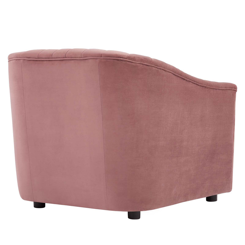 Announce Performance Velvet Channel Tufted Armchair By Modway - EEI-5055 | Armchairs | Modishstore - 11