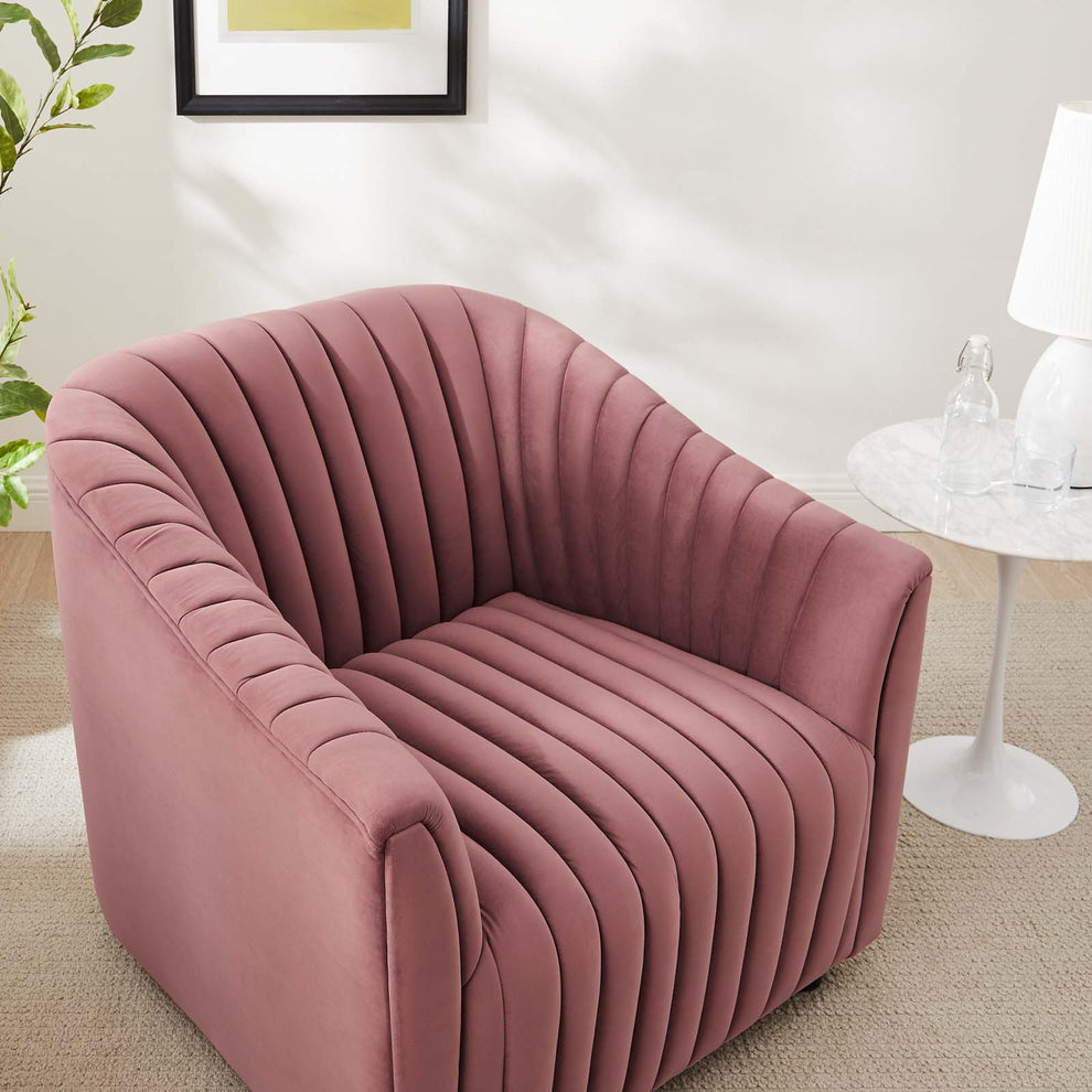 Announce Performance Velvet Channel Tufted Armchair By Modway - EEI-5055 | Armchairs | Modishstore - 14