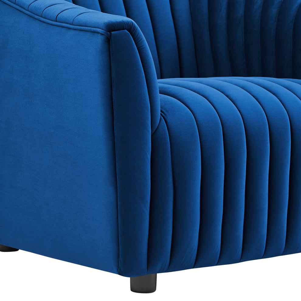 Announce Performance Velvet Channel Tufted Armchair By Modway - EEI-5055 | Armchairs | Modishstore - 20