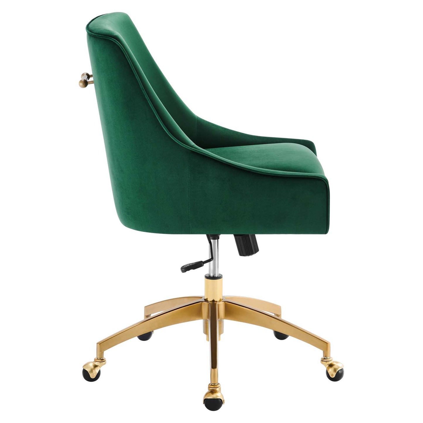 Discern Performance Velvet Office Chair By Modway - EEI-5079-GRN | Office Chairs |  Modishstore - 3