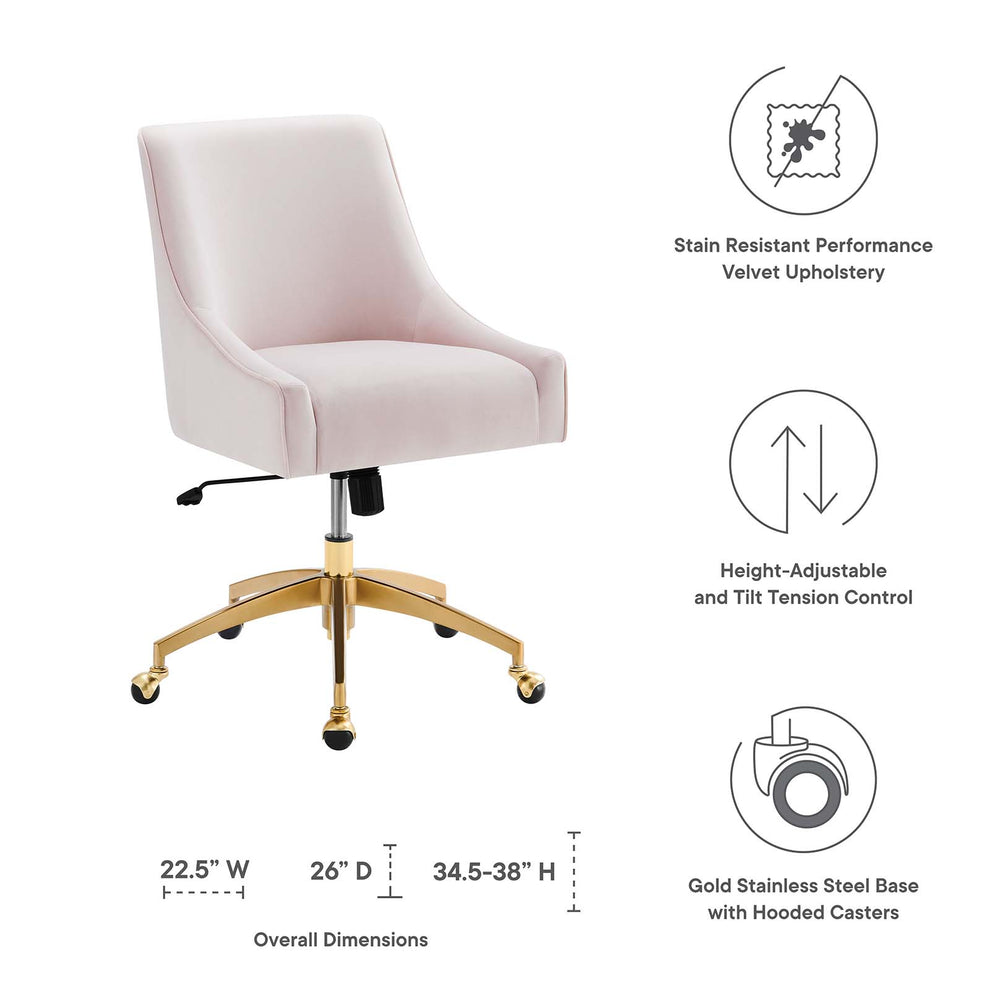 Discern Performance Velvet Office Chair By Modway - EEI-5079 | Office Chairs | Modishstore - 34