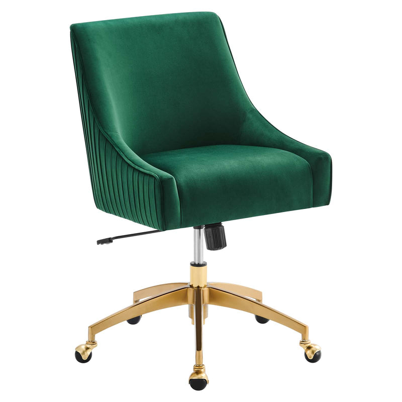 Discern Performance Velvet Office Chair By Modway - EEI-5080-GRN | Dining Chairs |  Modishstore - 2
