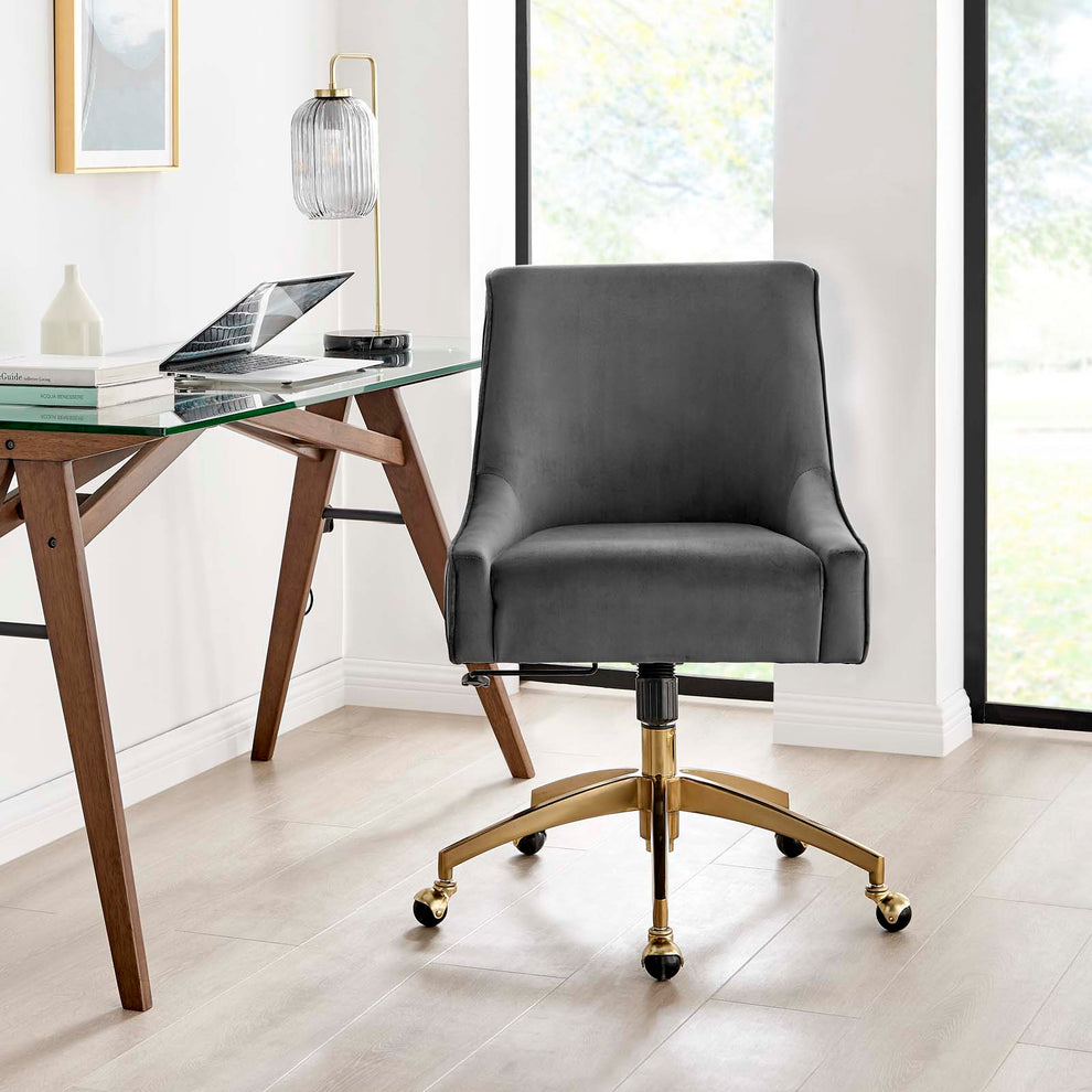 Discern Performance Velvet Office Chair By Modway - EEI-5080 | Dining Chairs | Modishstore - 14