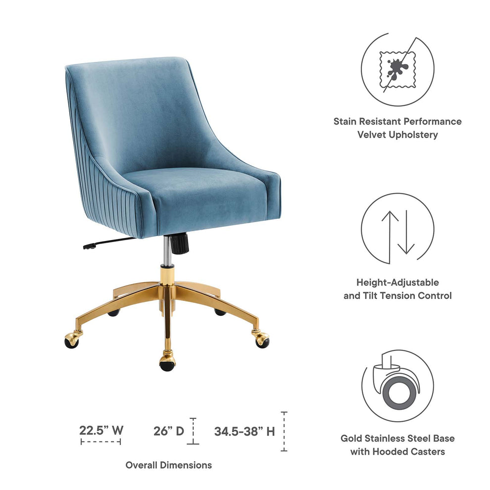 Discern Performance Velvet Office Chair By Modway - EEI-5080 | Dining Chairs | Modishstore - 20