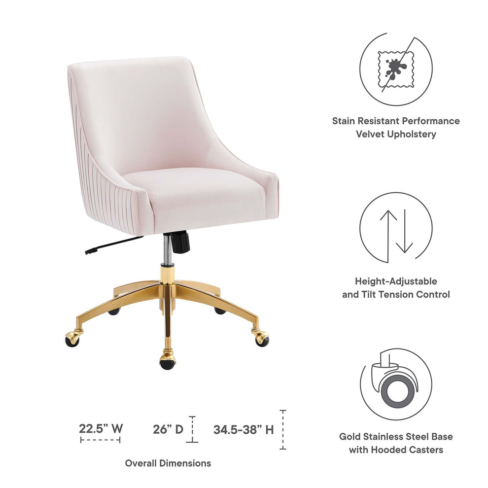 Discern Performance Velvet Office Chair By Modway - EEI-5080 | Dining Chairs | Modishstore - 34